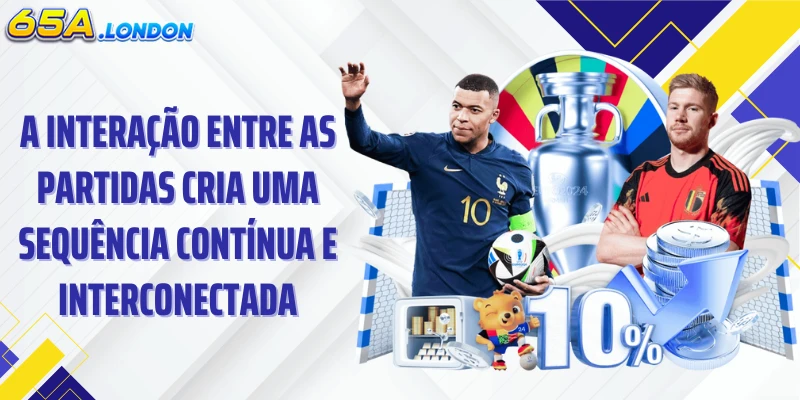 A interação entre as partidas cria uma sequência contínua e interconectada