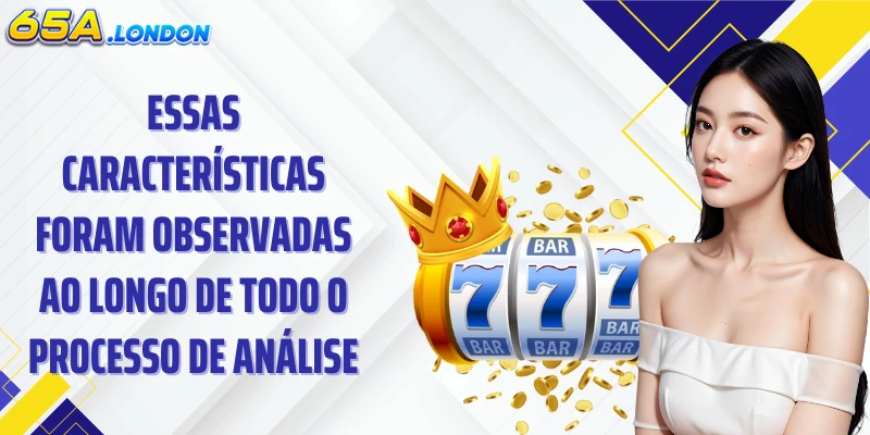 Essas características foram observadas ao longo de todo o processo de análise