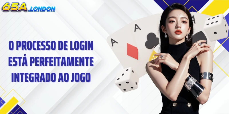 O processo de login está perfeitamente integrado ao jogo