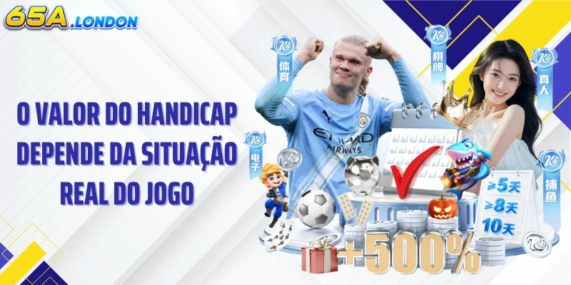 O valor do handicap depende da situação real do jogo