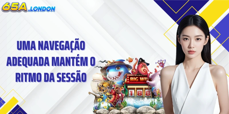 Uma navegação adequada mantém o ritmo da sessão